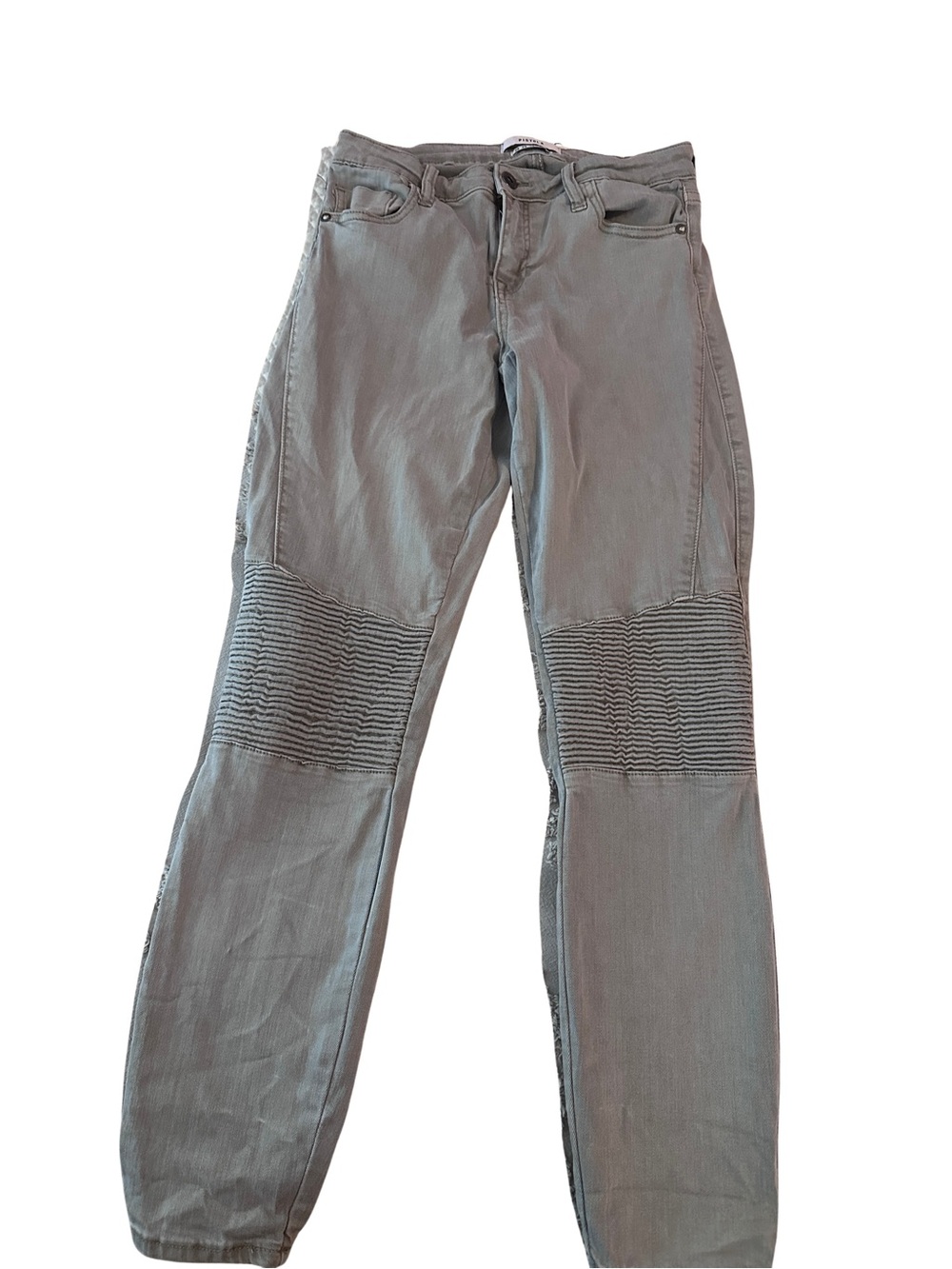 Pistola Gray Moto Skinny Jeans Ribbed Knee Women’s size 28
